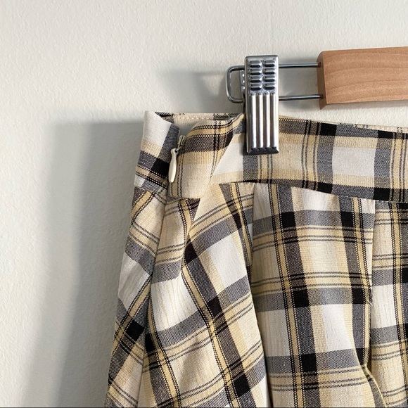 Nasty Gal Plaid Pleated Mini Skirt in Yellow - Picture 8 of 9